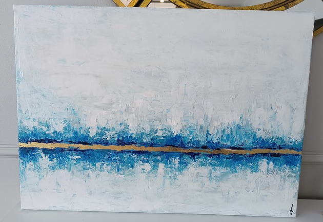 obrazy HORYZONT  Ręcznie malowany obraz ze złotem 50X70 cm