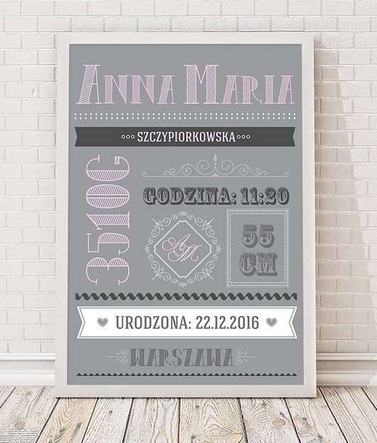 Obrazek A3 - Metryczka Desihome