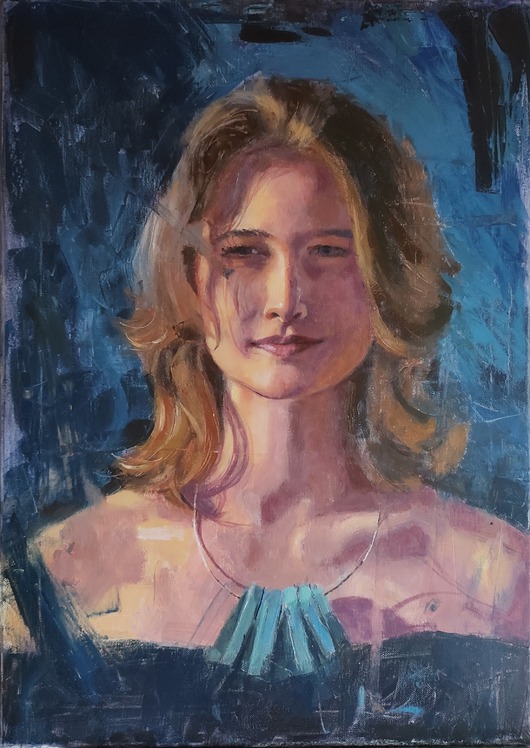 obrazy Portret olejny na zamówienie - 50x70 cm