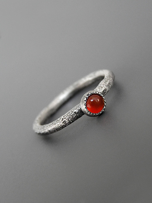 pierścionki srebrne Pierścionek Karneol - srebro 925