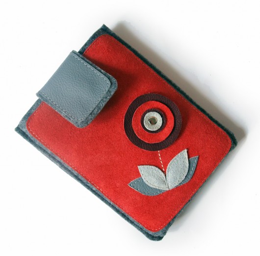  etui na czytnik e-book / filc & skóra naturalna MOONAXA