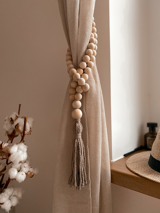 zasłony Upięcie do zasłon BOHO korale