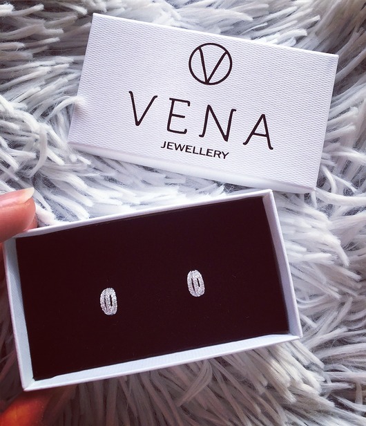 Srebrne kolczyki z cyrkoniami VENA Jewellery