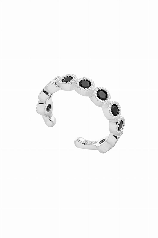 Kolczyk Classic Black Cuff Silver Alicja&Maria Jewellery