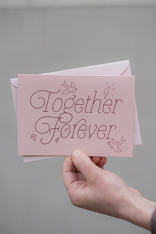 TOGETHER FOREVER kartka okolicznościowa na ślub La Dolce Design