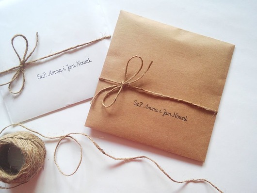 zaproszenia i kartki na ślub Personalizacja kopert 10 sztuk