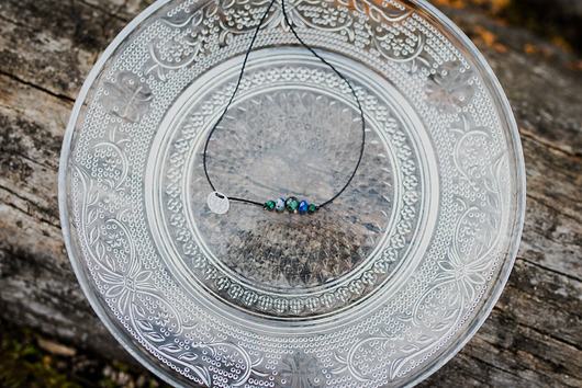 bransoletki z kamieni naturalnych Sznurkowa Bransoletka Taste z Turkusami i Lapisami Lazuli