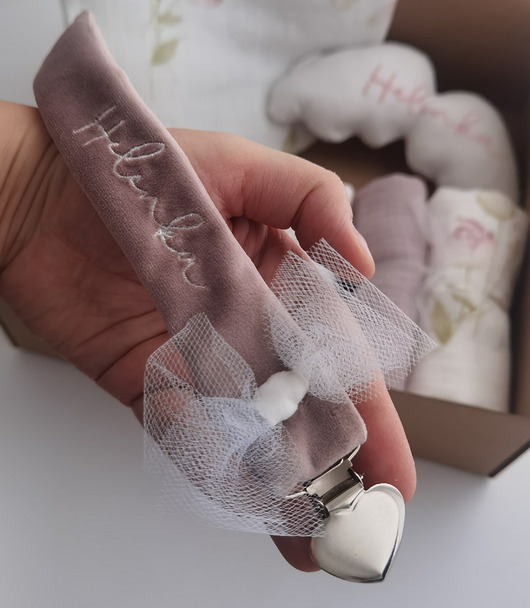 akcesoria dziecięce - różne Zawieszka do smoczka - personalizowana (kolory, tkaniny)