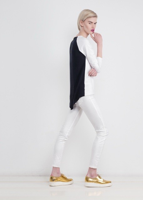 Bluza - frak biały przód-czarny tył S, M, L sleek