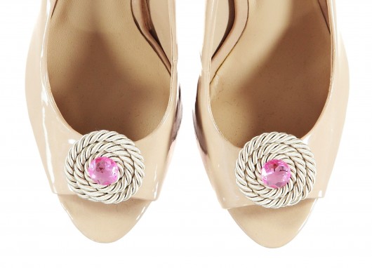 Swirl - Gold/Pink - klipsy do butów HowDoILook