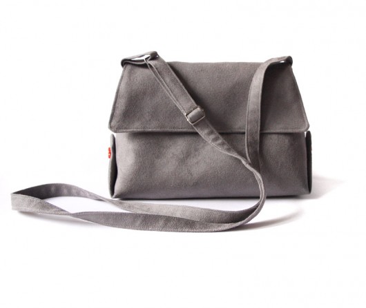 torebka midi - grey&dots in red - elfagado