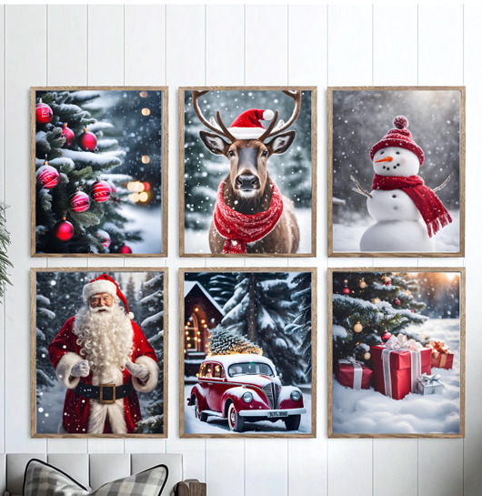 fotografia GALERIA ścienna zdjęcia  zimowe świąteczna ozdoba
