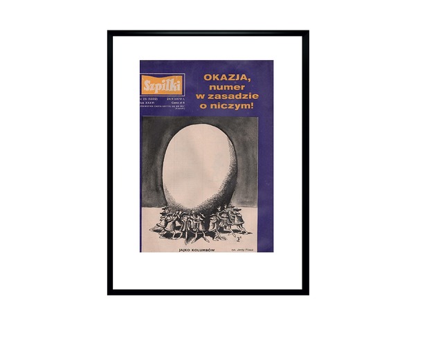 grafiki i ilustracje Oprawiona okładka czasopisma SZPILKI z  1970 r, aut. Jerzy Flisak