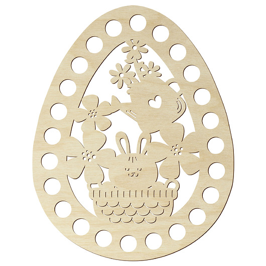 ozdoby wielkanocne Jajko Drewniane Wielkanocne do Koszyka Szydełkowania Baza Spód do Makramy