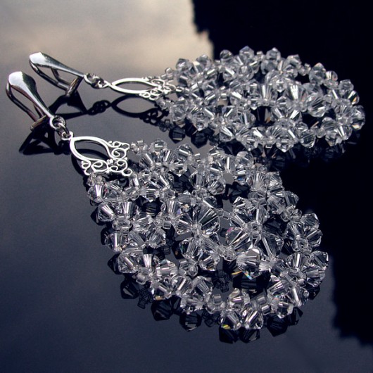 Klipsy ślubne z kryształami Swarovski - Adora Marisella