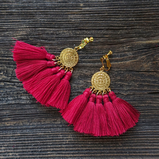 Boho Love -klipsy  z chwostami Mró Soutache