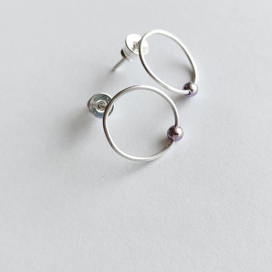 kolczyki z kamieniami Kolczyki OKRĄG