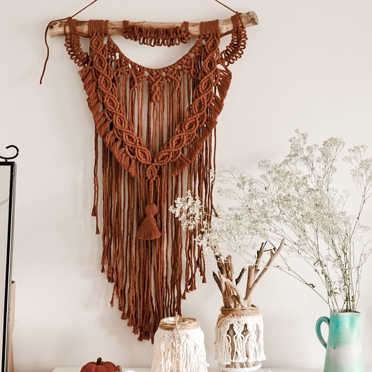 Boho brązowa makrama na ścianę Macramagic