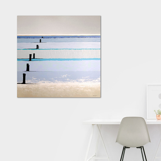 Obraz 80 x 80 cm SEA, farby akrylowe na płótnie Beata Jarecka