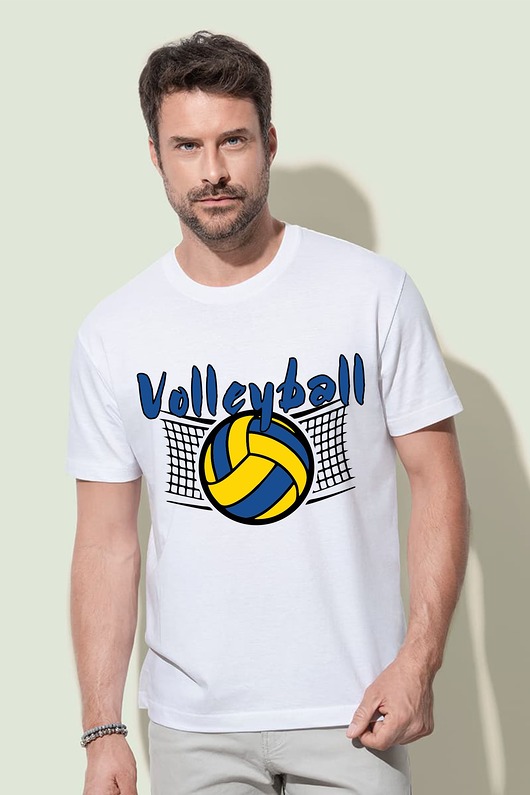 t-shirty męskie Koszulka organiczna z nadrukiem Volleyball