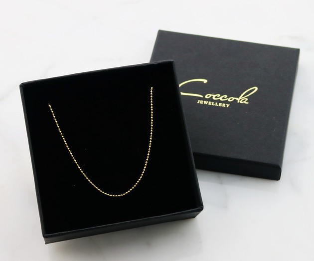 Łańcuszek kulki diamentowane srebro 925pozłaca Coccola JEWELLERY
