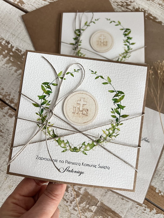 zaproszenia na komunię Najpiękniejsze zaproszenia handmade komunijne, na komunię dla chłopca, dziewc