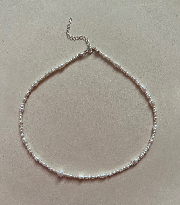chokery Choker z pereł HAVANA no. 13 srebro