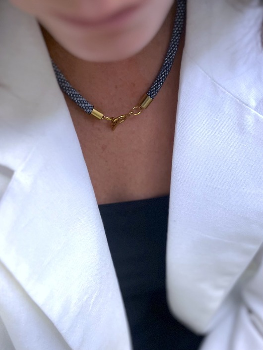 naszyjniki - inne Naszyjnik ze Szklanych Koralików