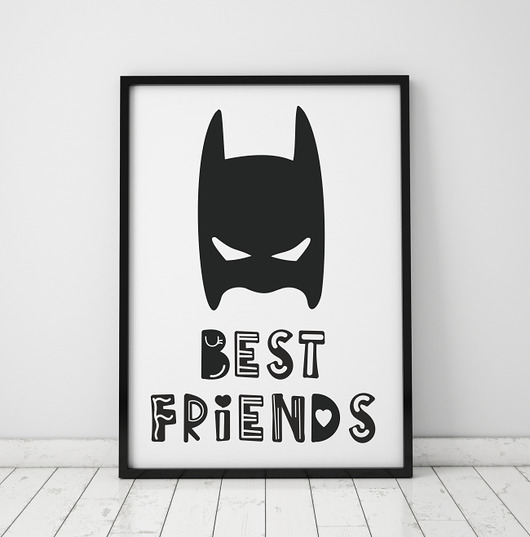 PLAKAT, OBRAZEK BEST FRIENDS Batman Dekoracjan