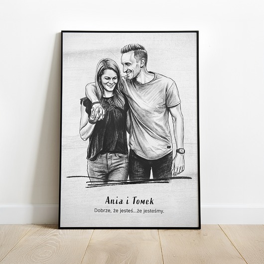 plakaty Plakat personalizowany, szkic ze zdjęcia, estetyczna grafika na ścianę.