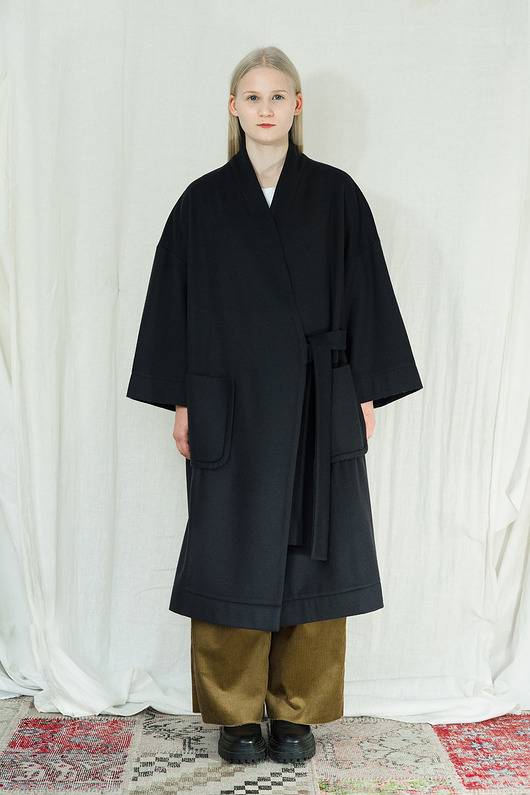 płaszcze damskie Płaszcz kimono - 100% wełna