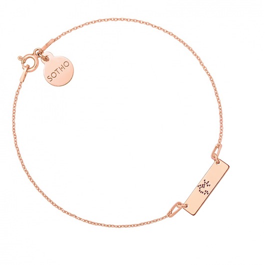 srebrne naszyjniki Bransoletka z konstelacją Strzelca z różowego złota