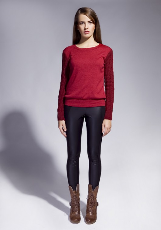 Sweter SWE012 bordo, jesień/zima 2012 Lanti