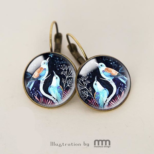 NIGHT BIRDS kolczyki muamua design