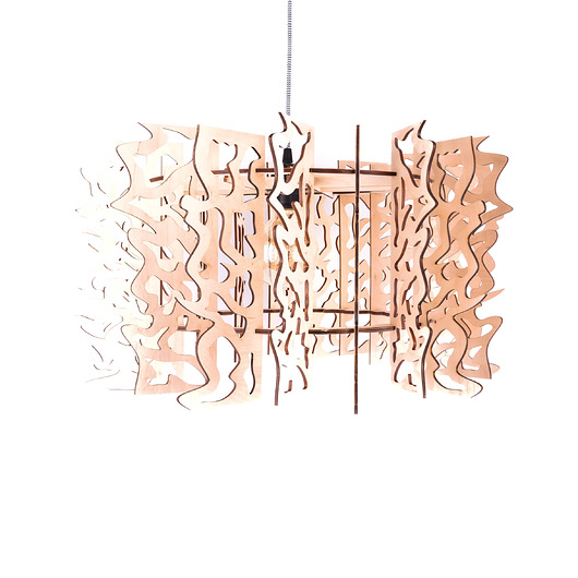 Żyrandol do salonu abażur DREWNO lampa wisząca smxdsgn