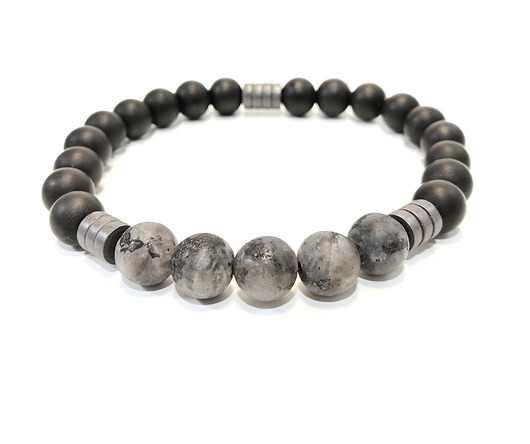 KD - Bransoletka BLACK ONYX - labradoryt kaminskydesign