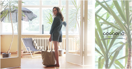 Lazy bag torba beżowa na zamek / vegan / eco hairoo