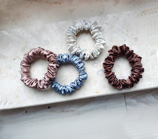 gumki do włosów Multi mini - zestaw jedwabnych miniscrunchie