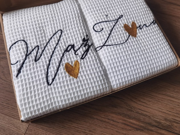 dodatki - łazienka - różne Zestaw ręczników personalizowanych ( 2 x 70x140cm)