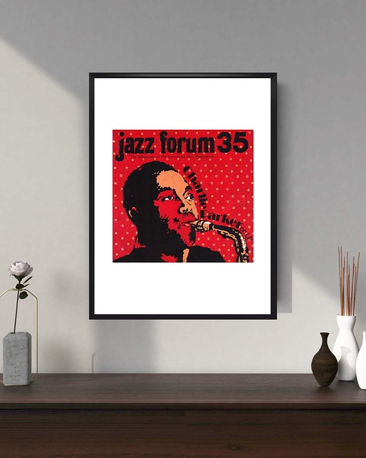 grafiki i ilustracje Okładka JAZZ FORUM z Charlie Parker z 1975 r, aut. Rafał Olbiński