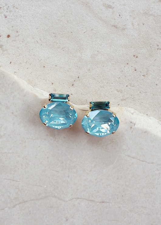 kolczyki pozłacane Kolczyki pozłacane LUA: Duet Paradise Blue i Light Turquoise