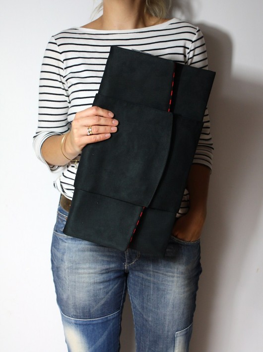 Kopertówka XL black + red + stripes Zuzia Górska