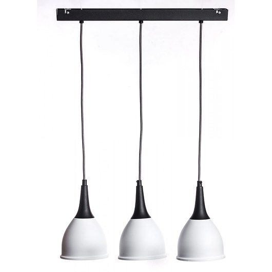 Lampa wisząca MONIC 3 biało-czarna Home Design