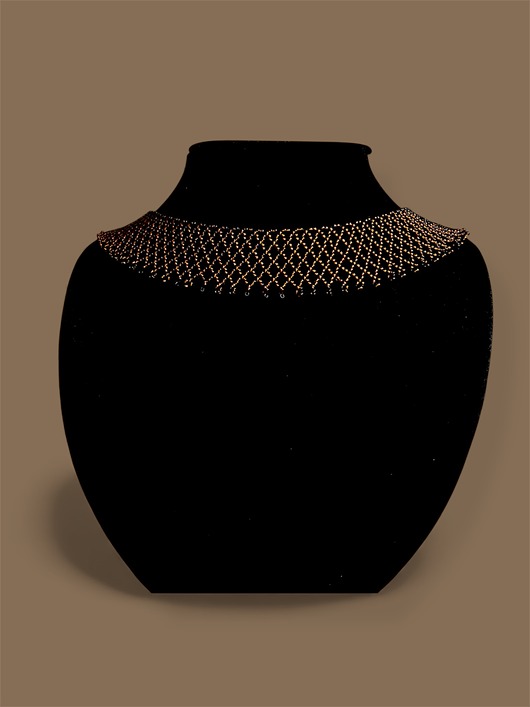 kolie Łemkowska krywulka, naszyjnik koralikowy, kolia handmade, kołnierzyk retro