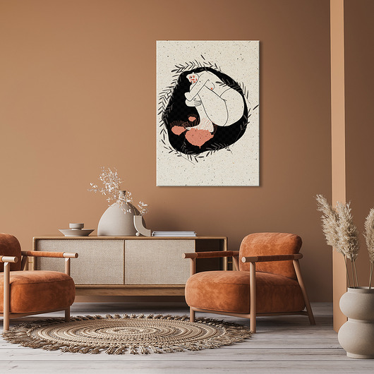 obrazy Obraz na płótnie KOBIETA CISZA NATURY 50x70cm