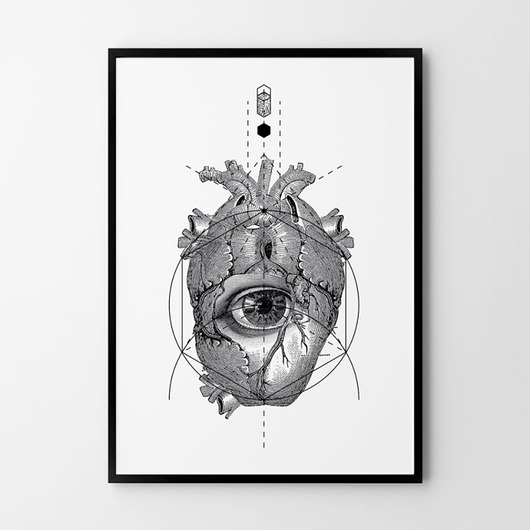 Plakat Anatomia Serca 50x70 -  B2 HOG STUDIO