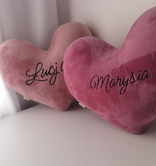 poduszki z napisami Poduszka personalizowana - serce XL (50x40cm)