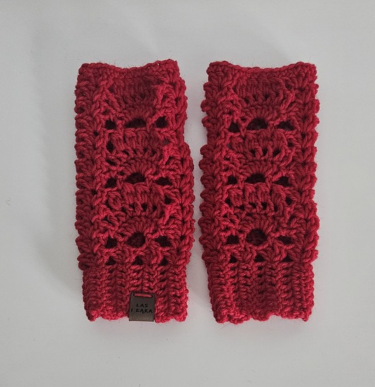 rękawiczki damskie Mitenki retro z wełny