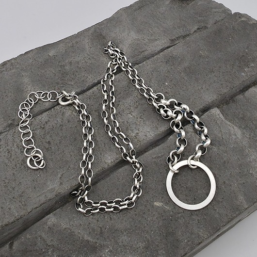 srebrne naszyjniki Circle - naszyjnik