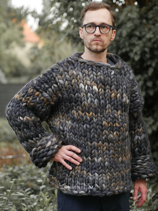 swetry męskie 100% MERINO wełna sweter męski na drutach